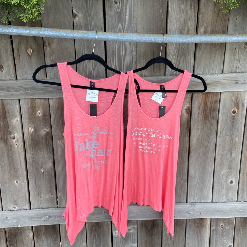 Salmon Pink CDA Printed Tanks